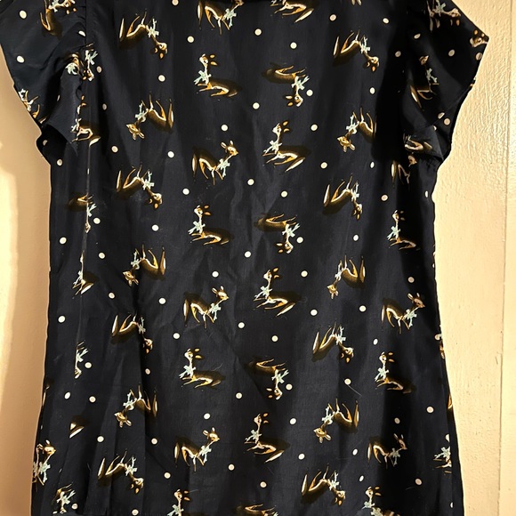 Beach Bash by Art & Tatyana Retro Pinup Darling Deer blouse L - Picture 6 of 8